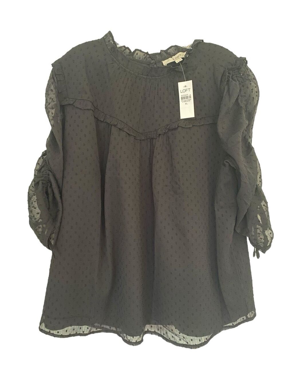 New LOFT 3/4 Black Top Sz XL